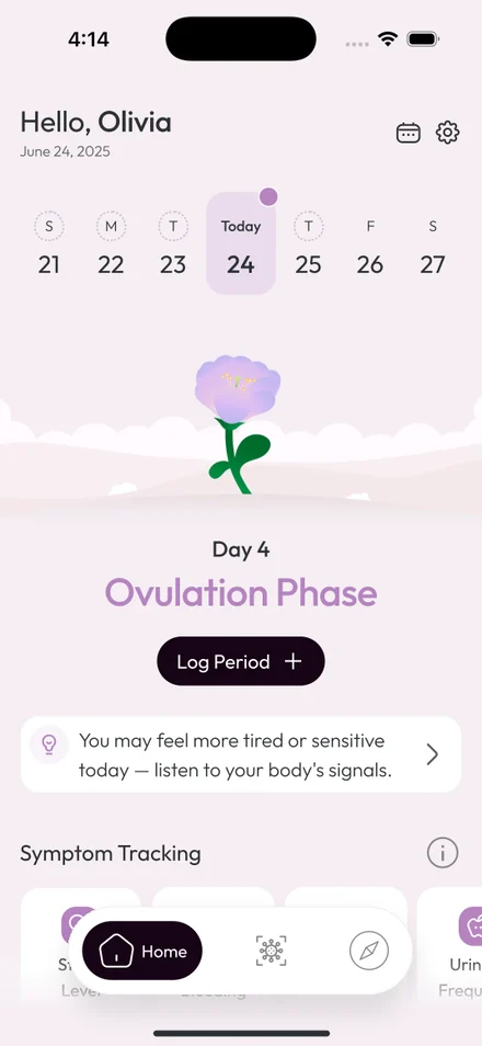 The Elle Santé app home screen